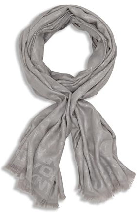 DKNY Damen Blanket Fluffy Plaid Scarf Modischer Schal, GRAU, Einheitsgröße