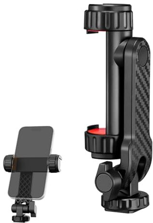 Adaptateur Trepied Smartphone, Support Telephone pour Trepied avec 2 Sabots Froids et Une Vis 1/4, Support Pivotant à 360°, pour Téléphone D'Appareil Photo Portable