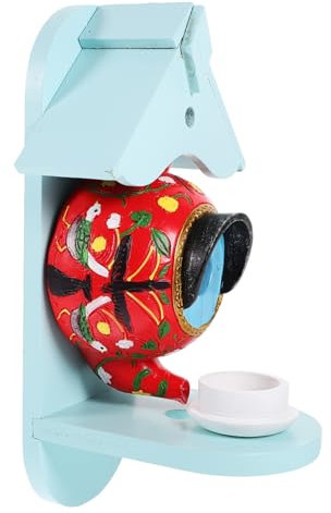 Gogogmee 1 Set of Bird House and Feeder Garden Nesting Box Outdoor Cockatiel Nest for Backyard Novelty Teapot Bird House