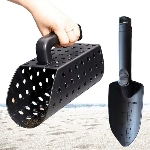 WSNDM Beach Gold Rush Set, Metal Detector Sand Scoop Abs Plastic Sand Scoop And Trowel For Treasure, Portable Ergonomically Set, Shovel Accessories For Metal Detecting And Treasure Hunting