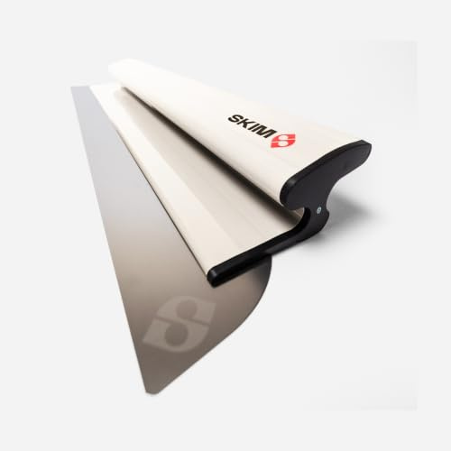 SKIM – Lame à enduire inox | Finition parfaite & glisse fluide | Outil pro pour enduits, lissage, rebouchage | Manche ergonomique (60 CM)