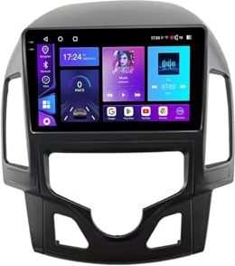 Coche Radio de Coche para Hyundai I30 2006-2012 Android 15 9 Inches Pantalla Steering Wheel Controls para, 4 Core 2G+32G