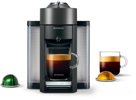 Nespresso ENV135GY Vertuo Evoluo Coffee and Espresso Machine by De'Longhi, Graphite Metal, Plastic