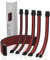 EZDIY-FAB Sleeved Cable - Rallonge de câble pour l'alimentation avec Manchon Extra-Large 24 Broches 8 Broches 6 pin 4+4 Broches avec Combs-Rouge et Noir