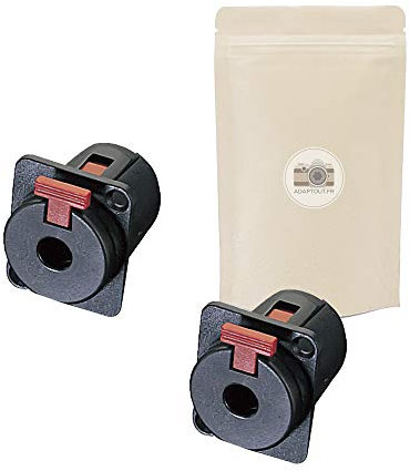 Adaptout X2 Embase Connecteur Femelle Prise Gros Jack 6.35mm Stereo 100% Metal avec Verrouillage a Souder pour Enceinte Ampli Caisson Audio MARQUE FRANÇAISE