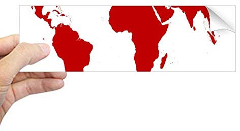 DIYthinker Herz Rot Weltkarte Valentinstag Rechteck Autoaufkleber Notebook Fenster Aufkleber