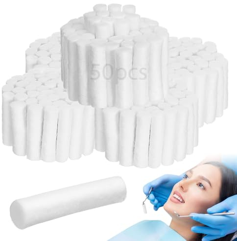 Milisten 5Pcs Dental Gaze Rollt Baumwolle Pads Gerollt Wattebausch Mund Gaze für Zahnärzte Kinder Und Erwachsene