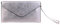 Wedmay Ladies Large Oversize Envelope Wristlet Strap Leather Evening Bag Prom Clutch Bag Purse For Women (F1460 Silver)