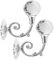 Andux 1 Paar Vorhang Raffhalter Kristall Vorhanghalter Gardinenhaken Kleiderhaken Vorhanghalter Wandhaken CLQG-02 (Silber)