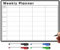 The Magnet Shop Magnetisches Wochenplaner-Whiteboard für Kühlschrank, trocken abwischbarer Speiseplaner, Kalender, To-Do-Listen-Magnet [30 x 42 cm] (Standard Schwarz, A3)