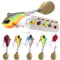 Jig Spinner Set 5X in Box 9g (Wählbare Gewichte: 9g 14g 16g 21g) Spinnerbait Bait Bleikopfspinner | Zielfisch: Barsch, Forelle, Hecht, Zander, Wels
