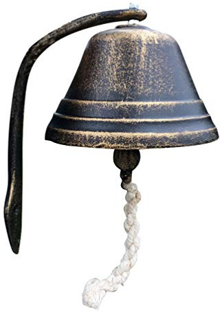 Rustic Doorbell Cast Iron Bell Antique Entry Door Bell for Front Door Interior Exterior Farmhouse Garden Yard Patio Decoration