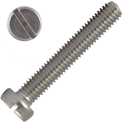 Zylinderschrauben mit Schlitz M4x12 (5 Stück) aus Edelstahl A2 (V2A) DIN 84 / ISO 1207 Zylinderkopfschrauben Zylinderkopf Schlitzschrauben Gewindeschrauben | AG-BOX®