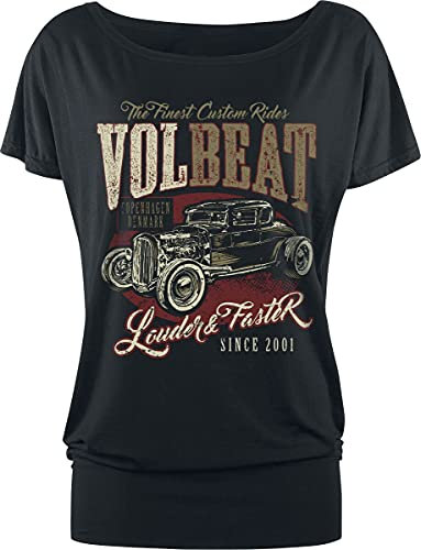 Volbeat Louder and Faster Frauen T-Shirt schwarz M 95% Viskose, 5% Elasthan Band-Merch, Bands
