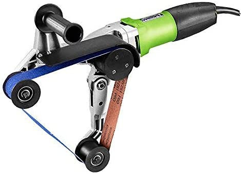 220V Portable Tube Belt Sanders Stainless Steel Grinding Polishing Machine Pipe Polisher Wire Drawing Machine Electric Sanding Tool