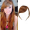 Dicker Seitlicher Pony Clip In Echthaar 100% Echthaar Pony Seitlicher Pony Gerade Fransen Haarverlängerungen (Hellbraun Farbe, mit Tempeln)