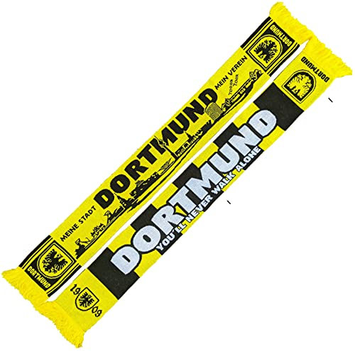 Generisch Dortmund Schal SKYLINE, Schwarz, Gelb, Einheitsgröße, 01