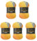 Wollbiene Batik 5030 5 ovillos de 100 g, 500 gramos, multicolor con degradado, multicolor (5030, gris, naranja y amarillo)