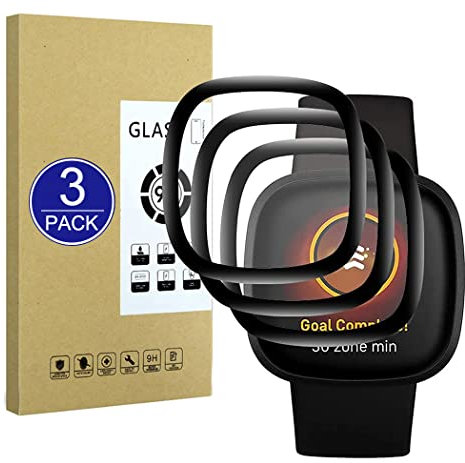 X-Dision [3 Displayschutzfolien, kompatibel mit Fitbit Versa 3 Sense, kratzfest, hochauflösend [3D gebogen] Displayschutz für Fitbit Versa 3 Sense
