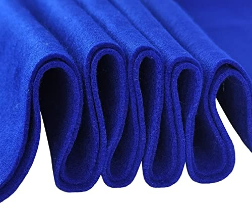 Jtnohx Colour Felt Fabric, 1.4mm Felt Sheets for Crafts, 90x90cm Soft Craft Fabric for Art and Sewing Projects(Dark Blue)