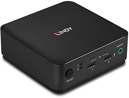 Lindy 2 Port Type C, DisplayPort 1.2 KVM Switch