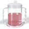 Wide Base Two Handled Drinking Cup with Sippy Lid | Adult Drinking Aid Mug Elderly Small Spout Drink Lid Double Handle Dementia Arthritis Weak Grip Drink Cup Stable