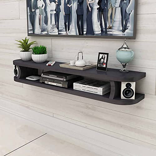 Wall Mounted TV Cabinet, Small Apartment Simple Floating TV Stand Cabinet, Wall-Mounted DVD/Blu-Ray Player Satellite TV Box Cable Box/C / 80cm
