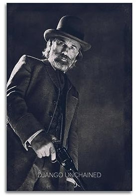 VZRSQZK Django Unchained Filmposter, dekoratives Gemälde, Leinwand-Wandposter und Kunstdruck, modernes Familienschlafzimmer-Dekor-Poster, 20 x 30 cm