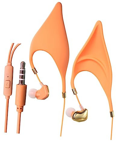 Homoyoyo Ohrhörer-kopfhörer in Feenohrform Cosplay-feenohren In-Ear-ohrhörer Für Jungen Mädchen Und Erwachsene Mikrofon Silikon-ohrkappen 3 5 Mm Kompatibel