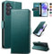 Yunubeyii Cover Libro per Samsung Galaxy A55 5G - [Blocco RFID] Luxury PU Leather Portafoglio Card Holder Magnetic Phone Custodia con Kickstand, Cover Protettiva Antiurto, Verde