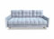 Meble Ares Stilvolles Sofa 3-Sitzer Rocco Mit Schlaffunktion Und Bettkasten - Praktisches Ausziehbares Schlafsofa Mit Gesteppten Seiten - Holzbeine, Velours - Grau