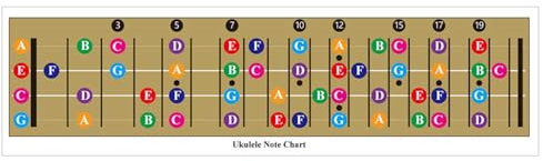 Ukulele Akkordtabellen Poster Ukulele Griffbrett Notentabelle Anleitungsposter Anfänger Akkord Notentabelle Verwenden