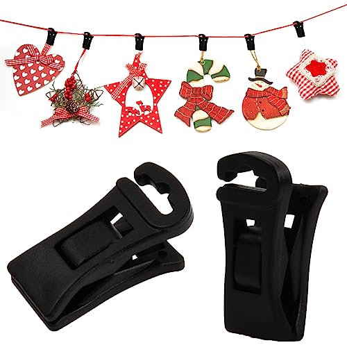 Dokeno 60 Pièces Pinces à Chaussettes pour Machine à Laver et Sèche-Linge, Pinces a Linge Plastique, Clip Chaussette, Mini Pinces à Linge avec Crochets, pour Chaussettes, Corde à Linge (Noir)