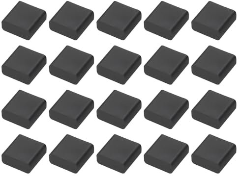 sourcing map 20pcs USB 2.0 Port Cap Cover Anti Dust Silicone Protector for USB Male USB Data Cable, Black