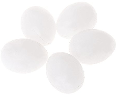 BOSTYY White Solid False Eggs Simulation Eggs for Pigeons Stop Birds Laying Eggs Trick Pack of 5
