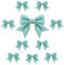 TOPWAYS 10PCS Christmas Bows, Green Sequin Bow Ties, Xmas Decorative Ornaments for Home Christmas Party 6.7in