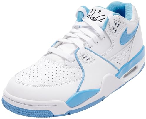 NIKE Men's AIR Flight '89 Low Sneaker, White University Blue Black, 7 UK