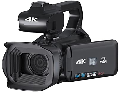 Cámara de vídeo Vlogging Cámara Grabadora Cámaras de vídeo digitales de 64MP, videocámara Vlog 4K completa profesional, cámara web de transmisión, grabadora de vídeo de enfoque automático, fotografía(