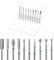 Yuanchu Lot de 10 forets à ongles en carbure de tungstène - 3/80 cm - Fraise à ongles professionnelle - Embouts en métal dur - Pour retirer les cuticules - Pour manucure et pédicure