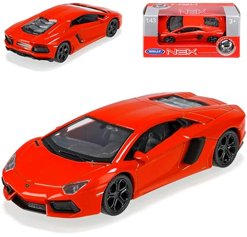 Welly Lamborgihini Aventador LP700-4 Coupe Orange 1/43 Modell Auto