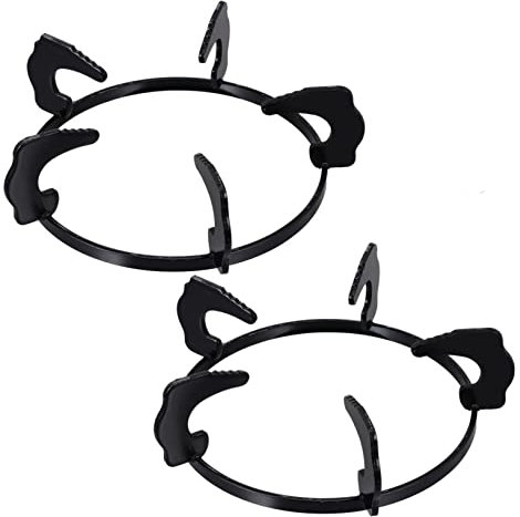 Warmhm 2stücke Gasherd-rack Aus Gusseisen Für Pfannen Woks Töpfe Stabiles Rutschfeste Gestell Mit Stufendesign Zum Sicheren Halten Von Kochgeschirr Kücheherd-zubehör