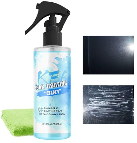 Spray Agente Rinnovante Rivestimento | Lucidante Pittura Auto,Liquido Rigenerante 100ml per Vernice Cerchi Vetro Interni Fanali Esterni Applicazioni Esterne