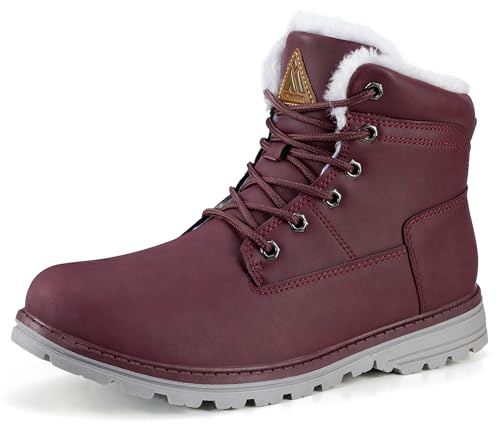 Mishansha Stivali da Neve Uomo Inverno Scarpe Pelliccia Donna Caldi Scarponcini Trekking Imbottiti 36-48
