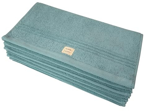 Dyckhoff Gästetücher Nature, 6er Set, GOTS Bio-Baumwolle, 30x50cm, Ozean | 100% Bio-Baumwolle, 500 g/m², GOTS-zertifiziert, nachhaltig, weich und saugfähig