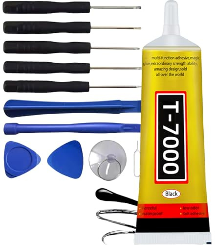 Phone Screen Repair Super Glue Kit,Black Phone Repair Adhesive,Waterproof, trong Adhesive for Mobile Display,Plastic & Glass, 15ML Clear Craft Glue