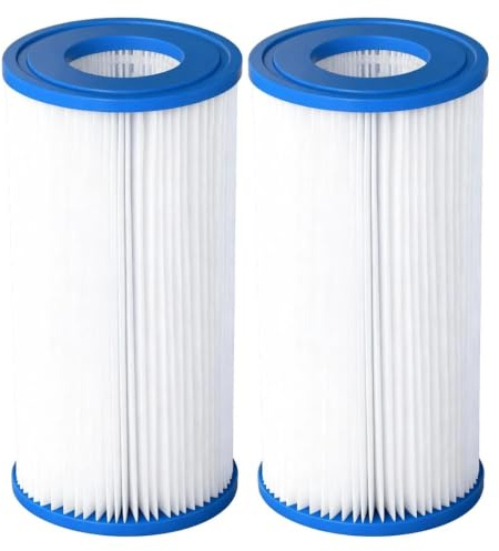 SamLng Confezione da 2 Cartucce di Ricambio for Filtro Piscina Tipo A/C, Adatte for Piscine Fuori Terra 29000E 59900E, Pompe Filtro 1000 1500 530 GPH