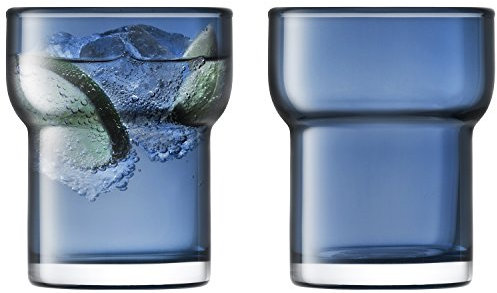 LSA International Utility Trinkbecher, 300 ml, Saphir, 2 Stück, mundgeblasenes und handgefertigtes Glas | UT67