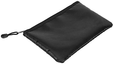 Dokumententasche Aktenkoffer Feuerbeständige wasserdichte Reisepass-Geld-Laptop, der für Hauptgebrauchsaktenordner-Bürotasche Reißverschluss-Verschluss hält(27 * 16CM)