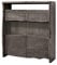 MASSIVMOEBEL24.DE Highboard Akazie 131x45x147 grau lackiert Pure Acacia #407