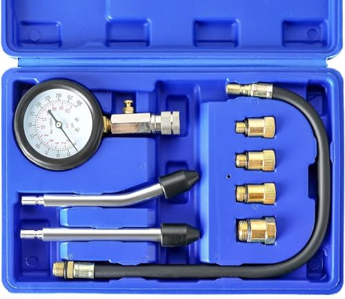 DASBET - Tester di Compressione per cilindri di Benzina, Gas e Benzina, 0-300 psi da 7,6 cm